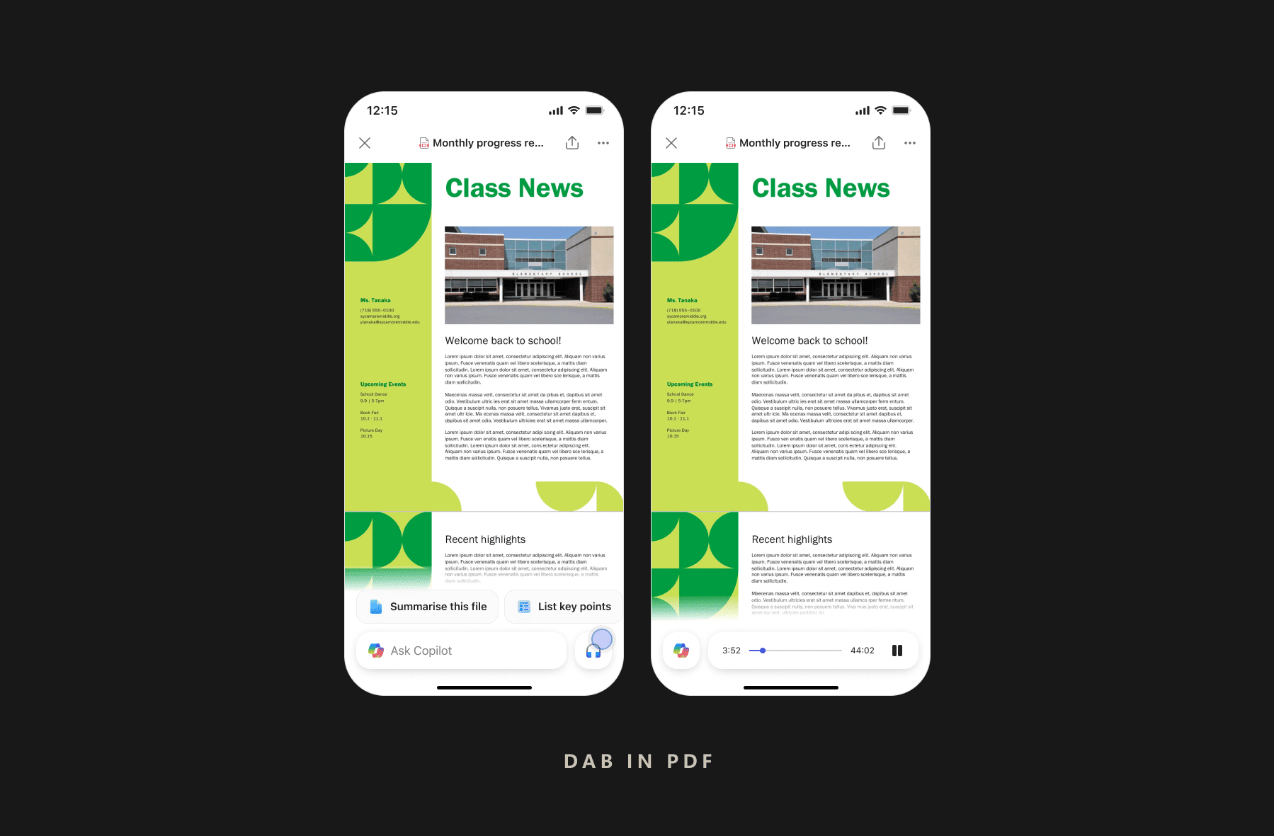 DAB in PDF dark
