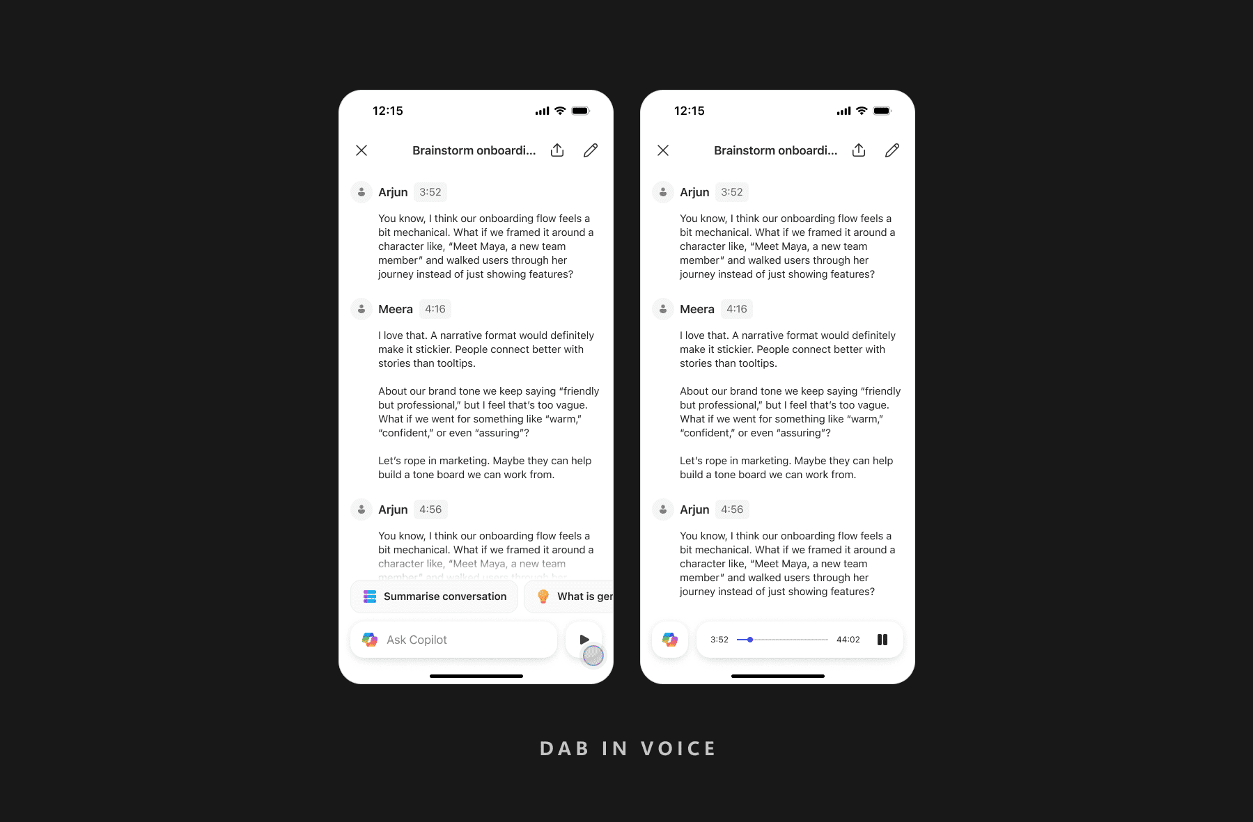 DAB in Voice dark